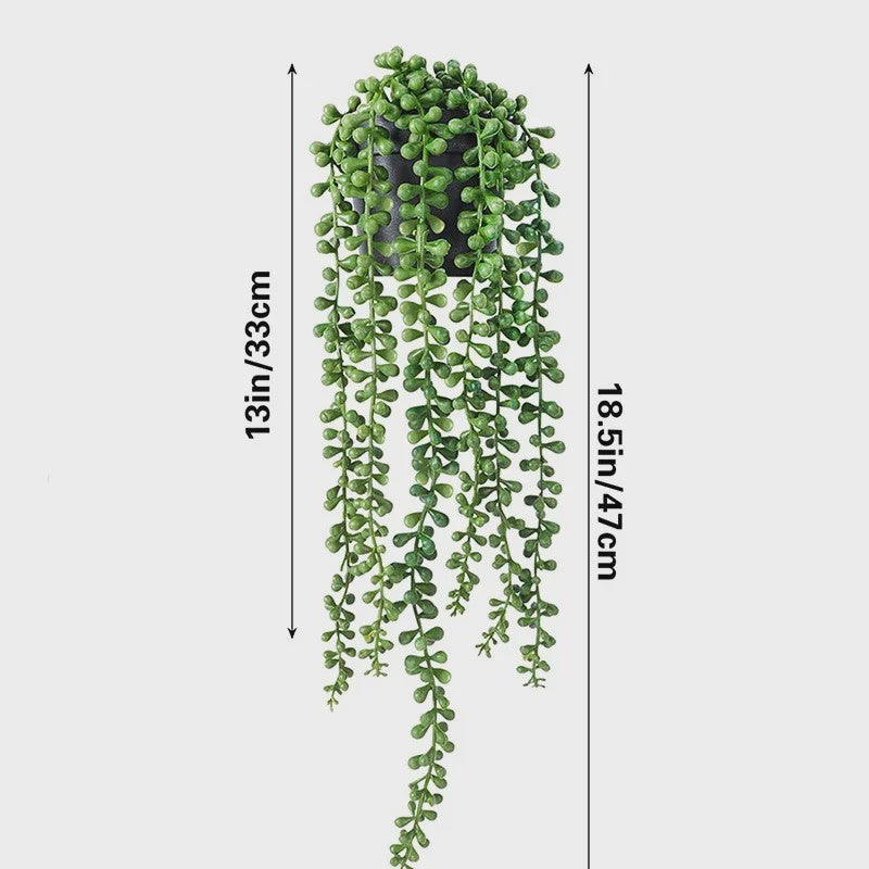 Kunstplant Hangplant 90cm - Nep Varen Slungel met Bladeren voor Decoratie
