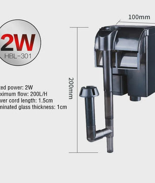Hang-on Aquarium Filter met Waterval Effect - Efficiënte Watercirculatie