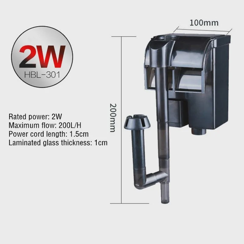 Hang-on Aquarium Filter met Waterval Effect - Efficiënte Watercirculatie