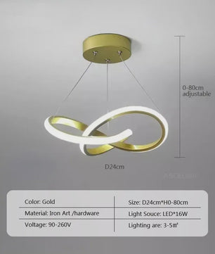 Moderne LED Plafondlamp met Uniek Streamlined Design - Sfeervolle Hanglamp