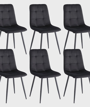 Moderne Velours Eetkamerstoelen (2/4/6 stuks) - Scandinavisch Design met Gevoerde Zitting