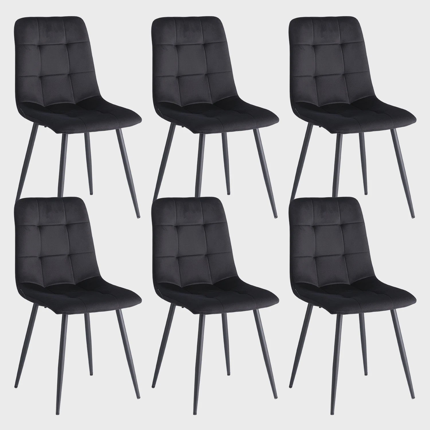 Moderne Velours Eetkamerstoelen (2/4/6 stuks) - Scandinavisch Design met Gevoerde Zitting