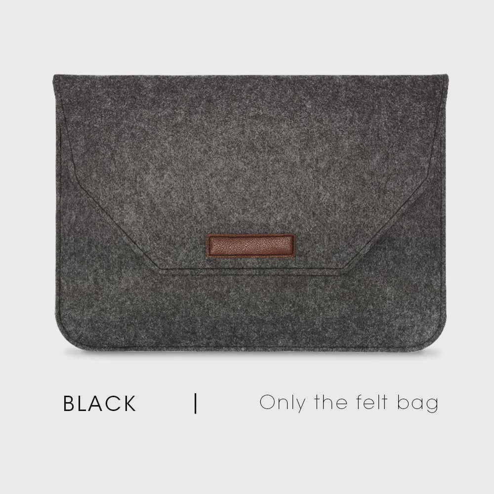 Luxe Vilt Laptop Sleeve - Beschermhoes voor MacBook & Notebooks (11-15.6 inch) - Inclusief Muismat