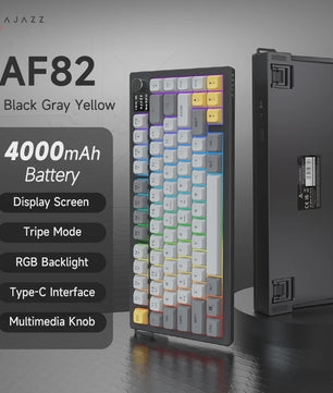 AJAZZ AF82 75% Draadloos Gaming Toetsenbord met Display, RGB & 4000mAh Batterij
