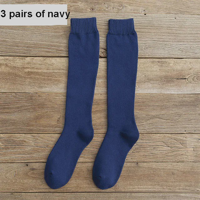 6 Paar Heren Kniehoge Thermosokken - Warm & Dik - Compressie - Maat 38-44