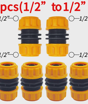 Set van 6 Tuinslang Koppelingen - 3/4" & 1/2" - Snelkoppeling voor Reparatie & Irrigatie