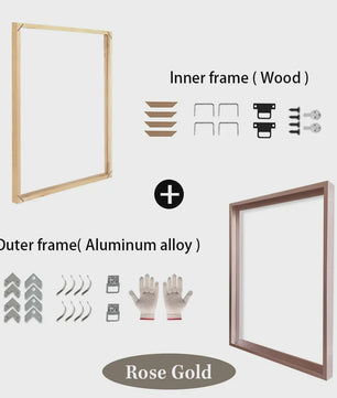 DIY Poster Frame Set: Metaal & Hout in 8 Kleuren voor Galerij Decoratie
