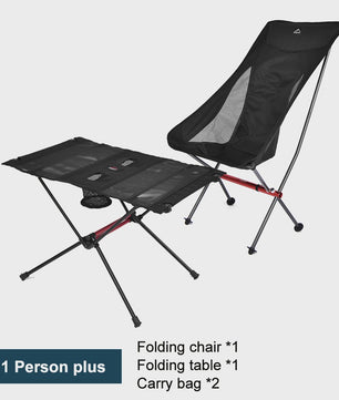 Lichtgewicht Opvouwbare Campingstoel en Tafel Set - Outdoor, Picnic, Reizen