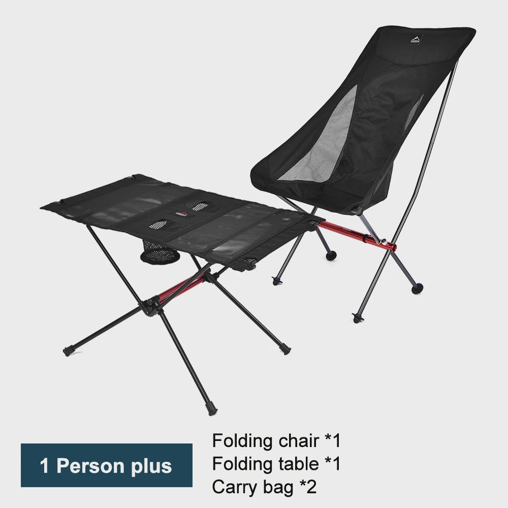 Lichtgewicht Opvouwbare Campingstoel en Tafel Set - Outdoor, Picnic, Reizen