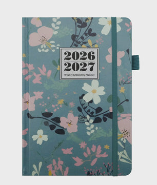 Bloemen A5 Planner 2026-2027: Week & Maand Overzicht met 144 Pagina's