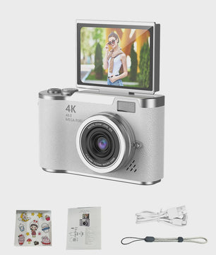 4K Digitale Camera met 48MP, 8x Zoom & Flip Screen - Ideaal voor Studenten