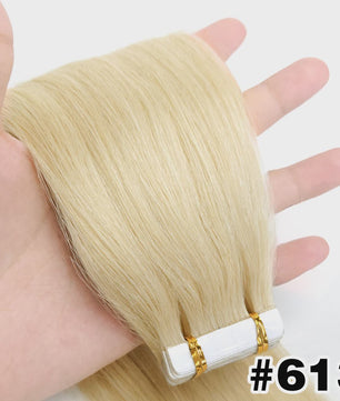 Tape-in Haarverlengingen 100% Echt Menselijk Haar - Kleur #2 - Naadloos & Zacht
