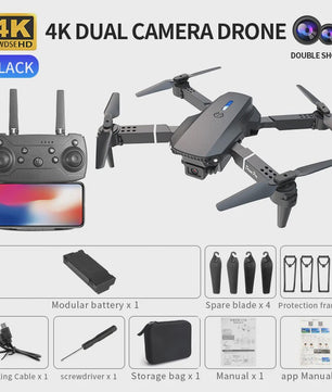 E88 Pro Max Drone: Opvouwbare Quadcopter met 4K Camera, Optische Flow en Beginnersvriendelijke Functies