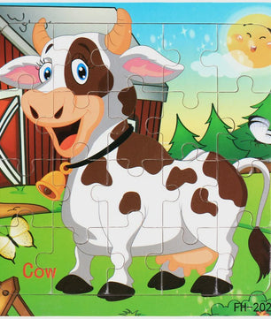Houten 3D Puzzel Set - 20 Stuks - Dieren & Voertuigen - Educatief Montessori Speelgoed voor Kinderen 3-6 Jaar