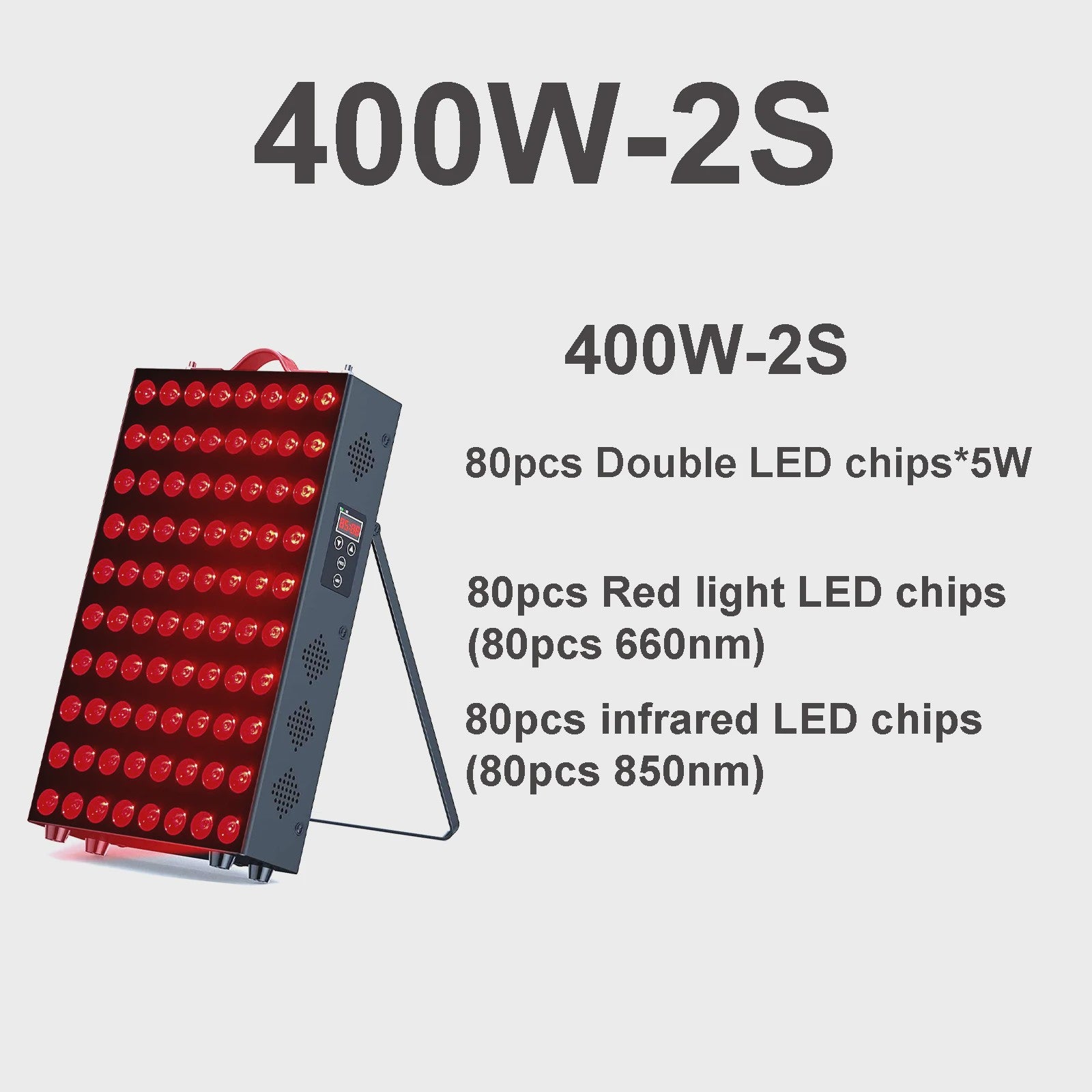 Dual Chip Roodlichttherapie Paneel LED - Gezicht & Lichaam - 630nm/660nm Rood & 810nm/850nm NIR