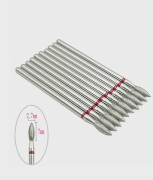 10x Diamant Freesbits Set - 2.35mm Schacht voor Tandheelkunde & Nagelstyling