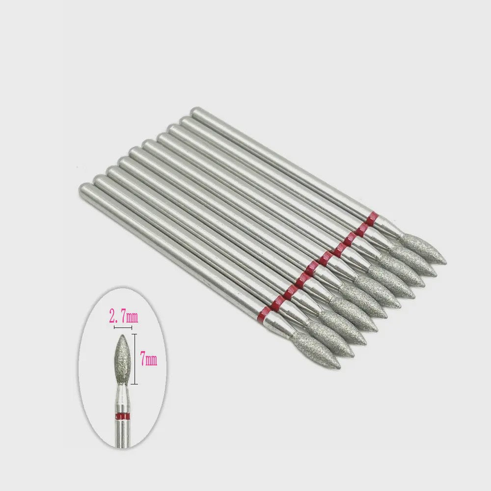 10x Diamant Freesbits Set - 2.35mm Schacht voor Tandheelkunde & Nagelstyling