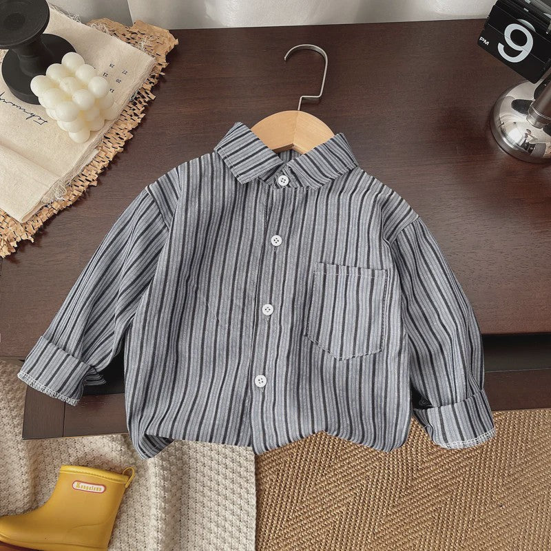 Lange Mouwen Jongens Shirt in Plaid Katoen - Perfect voor de Lente (1-4 Jaar)