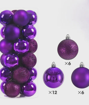 Set van 24 Kerstballen (3/4/6 cm) - Versier je Kerstboom en Feest met Stijl
