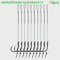 Method Feeder Rigs Set: 10/20 Stuks Haken met Gevlochten Lijn voor Feeder Vissen