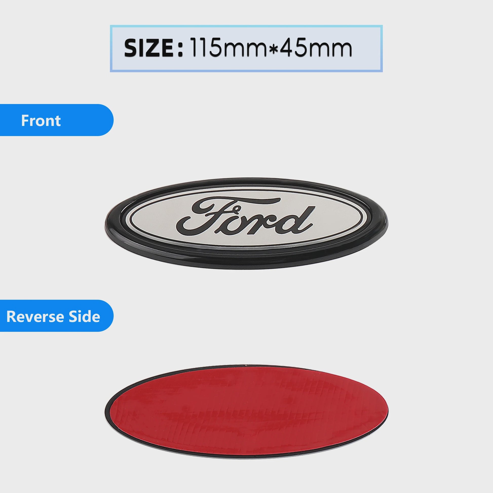 Ford Embleem Stickers - Set van 8 Stuks - Hood, Bonnet & Trunk - Universeel