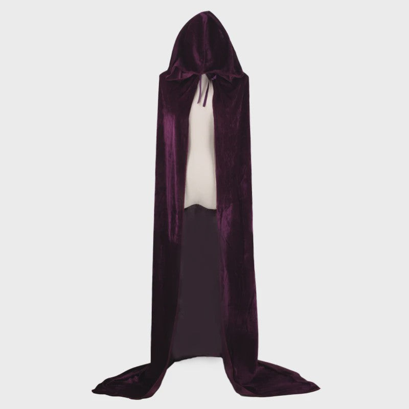 Luxe Fluwelen Cape met Capuchon - Middeleeuws, Heks, Vampier, Halloween & Cosplay Kostuum