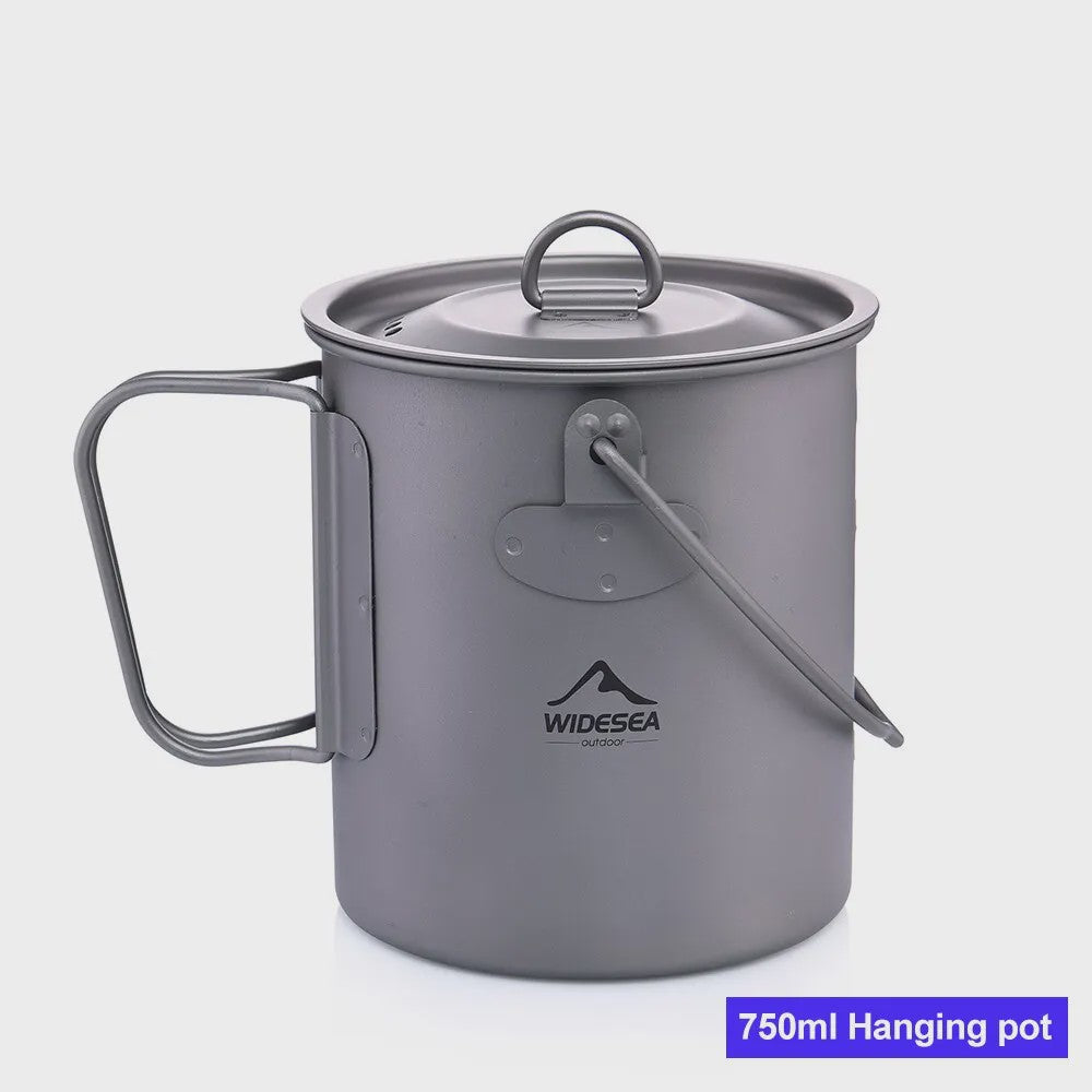 Widesea Titanium Kookset - Lichtgewicht Pannenset voor Outdoor Avonturen