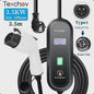 Draagbare EV Oplader Wallbox 16A Type 1 & Type 2 Kabel met Schuko Plug - 2 Jaar Garantie