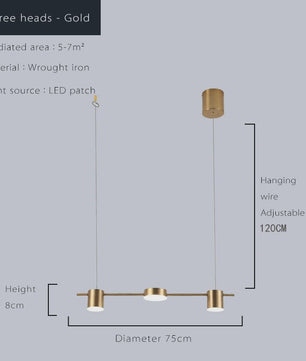Moderne LED Plafond Hanglamp voor Woonkamer, Eetkamer & Keuken - Dimbare Verlichting