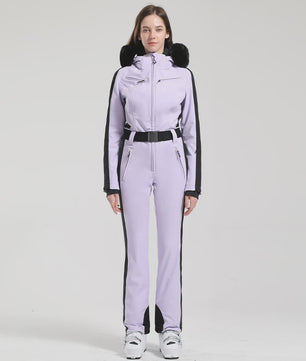 Dames Winter Ski-overall One Piece - Waterdicht, Winddicht & Warm - Outdoor Snowboard Jumpsuit