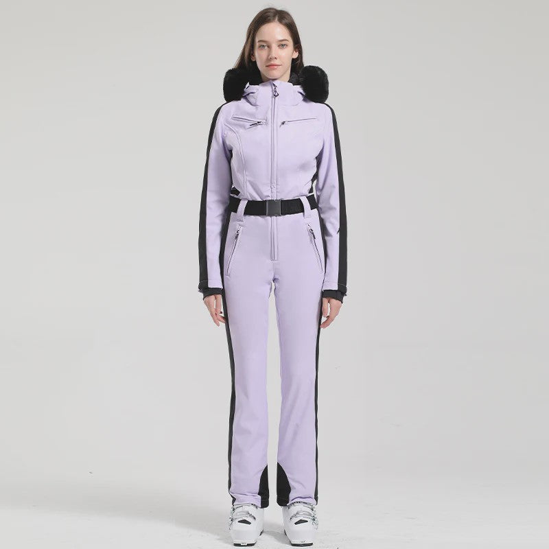 Dames Winter Ski-overall One Piece - Waterdicht, Winddicht & Warm - Outdoor Snowboard Jumpsuit