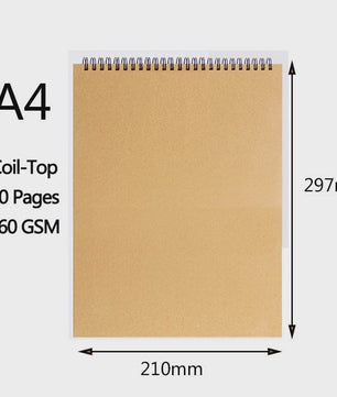Schetsboek met Dik Papier (160 GSM) - Diverse Maten A3, A4, A5, 8K, 16K - Ideaal voor Tekenen en Schilderen