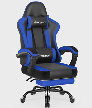 Ergonomische Gaming Stoel met Voetensteun, Hoofd- en Lendesteun | Max 150kg