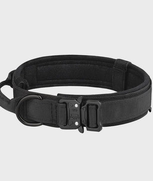 Sterke Tactische Hondenhalsband met Metalen Gesp - Nylon, Verstelbaar voor Training & Dagelijks Gebruik