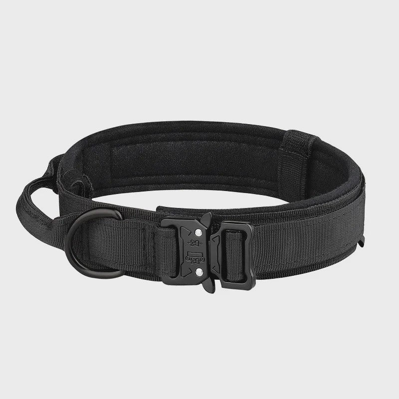 Sterke Tactische Hondenhalsband met Metalen Gesp - Nylon, Verstelbaar voor Training & Dagelijks Gebruik