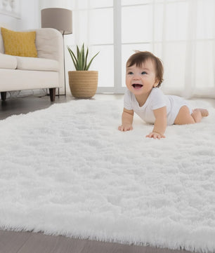 VIKAMA Pluche Vloerkleed - Zacht, Antislip & Decoratief voor Woonkamer, Kinderkamer & Badkamer