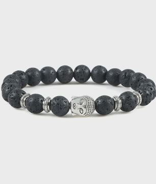 Natuurstenen Buddha Armband met Tijgeroog Kralen - Elastisch & Verstelbaar