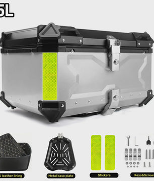 Universele Motor Topcase Aluminium Bagagekoffer - 45L/55L/65L - Quick-Lock