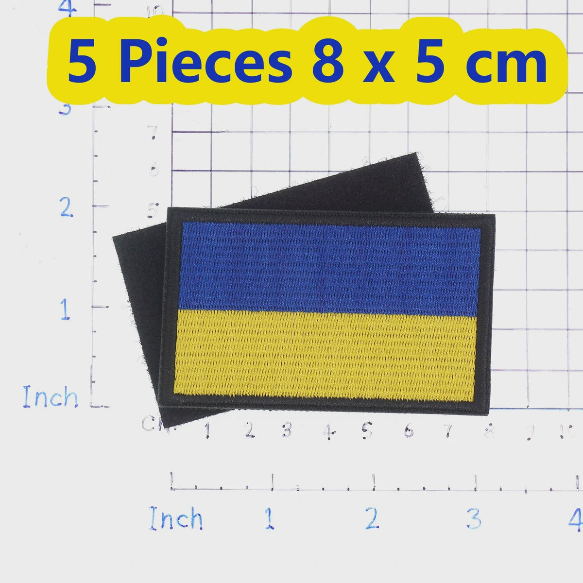 Oekraïne Vlag Patch met Klittenband - Geborduurde Kleding Applicatie