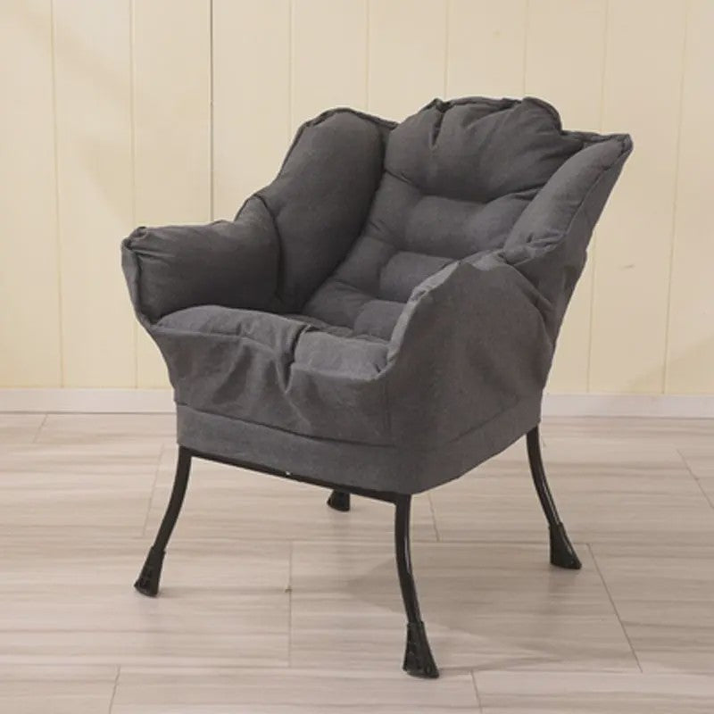 Moderne Beige Fauteuil met Zijvak - Comfortabele Relaxstoel