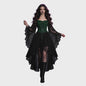 Dames Heksenjurk met Pofmouwen - Middeleeuwse & Gothische Renaissance Stijl voor Halloween & Cosplay