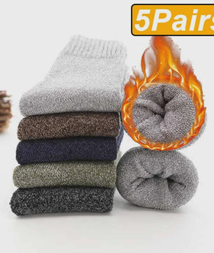 5 Paar Super Dikke Thermosokken Heren & Dames - Winter Warm & Anti-Koud