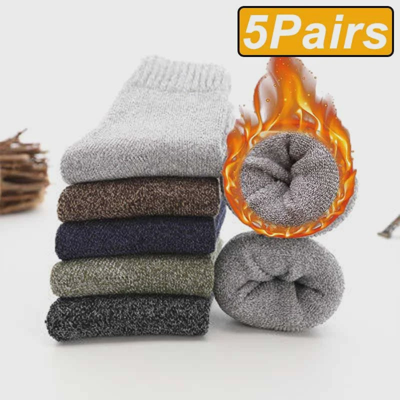 5 Paar Super Dikke Thermosokken Heren & Dames - Winter Warm & Anti-Koud