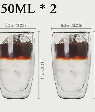 Dubbelwandige Glazen Mokken & Glazen (250-450ml) - Set van 2