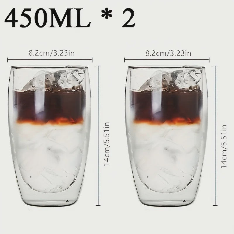 Dubbelwandige Glazen Mokken & Glazen (250-450ml) - Set van 2