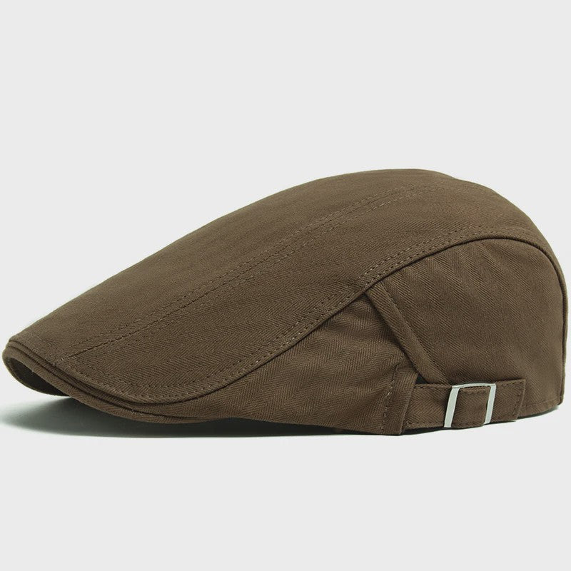 Klassieke Heren Baret - Stijlvolle Vintage Katoenen Pet met Vizier