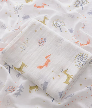Dubbellaags Bamboe Katoen Muslin Baby Dekentje - Ademend en Multifunctioneel
