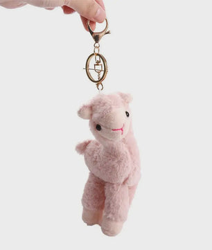 Pluche Alpaca Sleutelhanger - Schattige Knuffel Dierenhanger voor Tassen en Sleutels