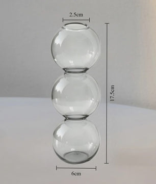 Nordic Kleurrijke Glazen Vaas - Bubble Design voor Hydroponische Planten & Bloemen
