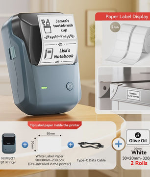 Niimbot B1 Draadloze Thermische Labelprinter - Ideaal voor Kleine Bedrijven, Huis & Cadeaus
